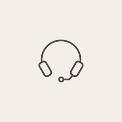 headphone line icon