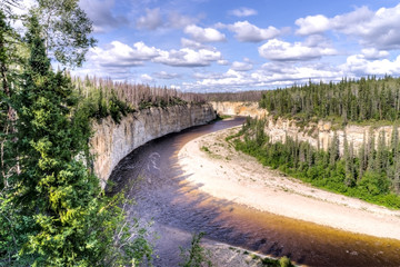 Trout River in Sambaa Deh Falls Territorial Park, Northwest Territories, Canada
