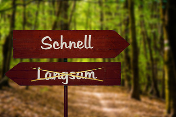 Schild 104 - Schnell