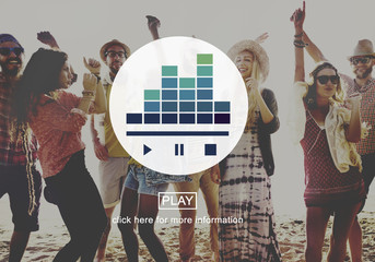Music Player Media Audio Play Concept