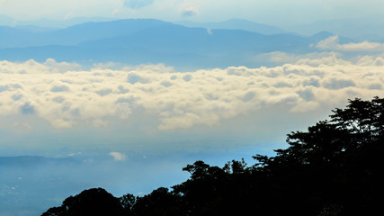 mountains view in the morning at chaingmai northern thailand