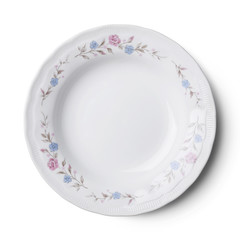 Empty plate pattern design with clipping path