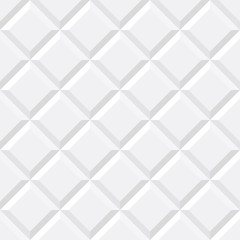 White tiles, ceramic brick. Squares seamless pattern. Vector illustration EPS 10