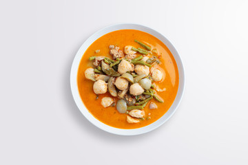 Hot curry with meat ball