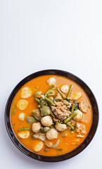Hot curry with meat ball