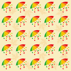 Fototapeta premium Seamless Autumn pattern, background. Set design element.