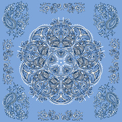 elegant greeting card with multicolor mandala