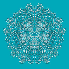 elegant greeting card with multicolor mandala