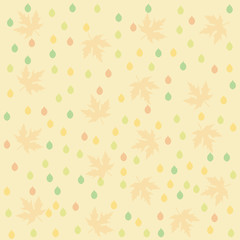 Seamless Autumn pattern, background. Set design element.