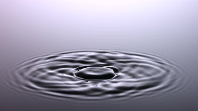 Slow motion shot of water drop falling