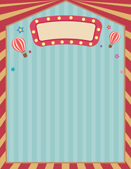 Carnival retro frame template