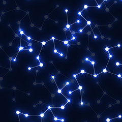 DNA molecule structure glowing background, eps10 vector illustration