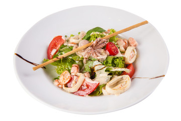 salad with seafood