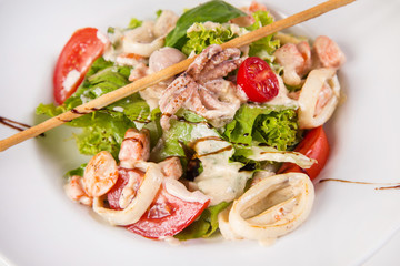 salad with seafood