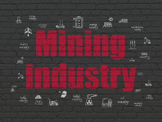Manufacuring concept: Mining Industry on wall background