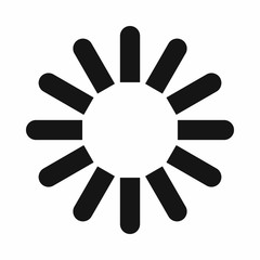 Sign download icon in simple style isolated on white background. Loading symbol