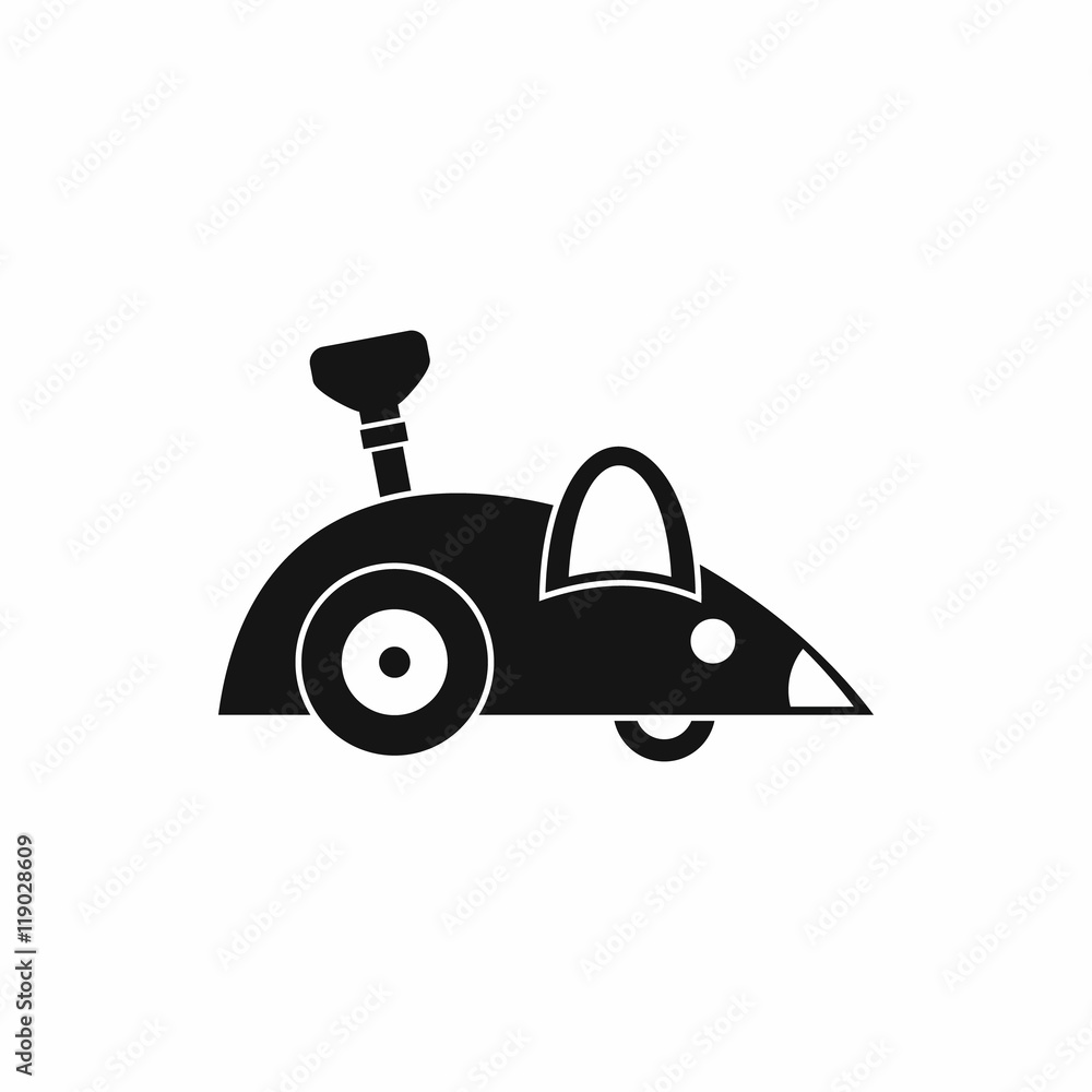 Poster clockwork mouse icon in simple style isolated on white background. toy symbol