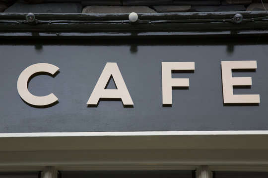 Cafe Sign; England