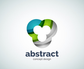 Vector abstruse shape logo template
