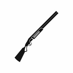 Gun icon in simple style isolated on white background. Weapons symbol