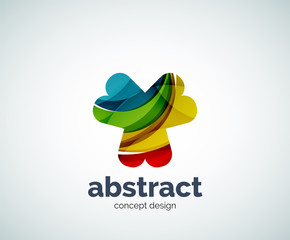 Vector abstruse shape logo template