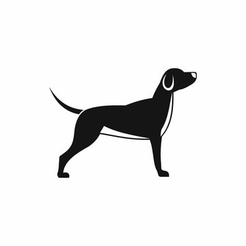 Dog icon in simple style isolated on white background. Animal symbol