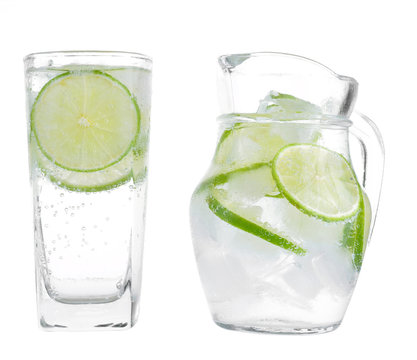 Soda lime isolated on white