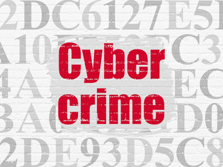 Safety concept: Cyber Crime on wall background