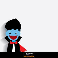 Halloween vampire white background