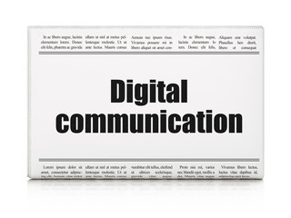 Information concept: newspaper headline Digital Communication