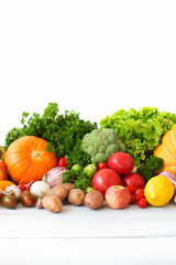 Fototapeta na wymiar Fresh fruits and vegetables