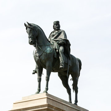 Garibaldi Monument on Janiculum Hill in Rome, Italy