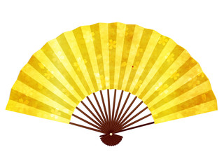 扇子　金　桜　アイコン