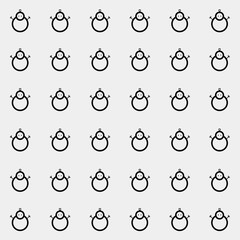 Vector minimalist monochrome black and white pattern new year snowman