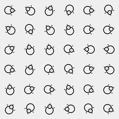 Vector minimalist monochrome black and white pattern new year snowman