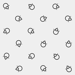 Vector minimalist monochrome black and white pattern new year snowman