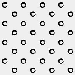 Minimal monochrome handwritten pattern dots, rounds