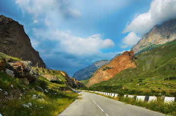Landscape, mountain road
