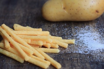 french fries with potatoes