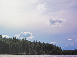 cloud over the river