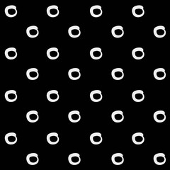 Minimal monochrome handwritten pattern dots, rounds