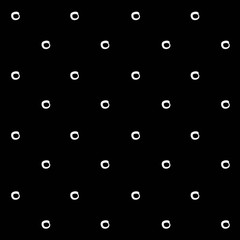 Minimal monochrome handwritten pattern dots, rounds