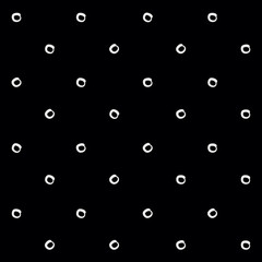 Minimal monochrome handwritten pattern dots, rounds