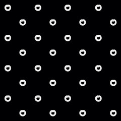 Minimal monochrome handwritten pattern dots, rounds