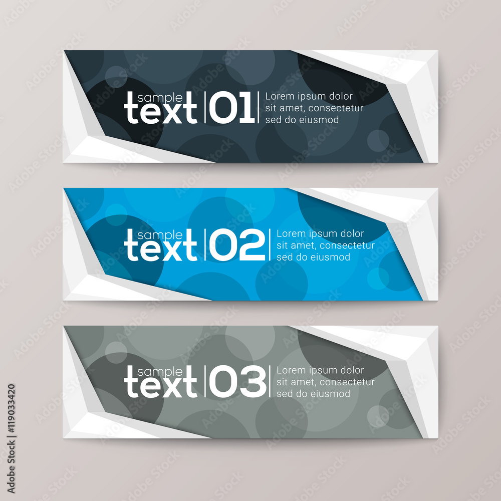 Wall mural banners template with abstract circle pattern background