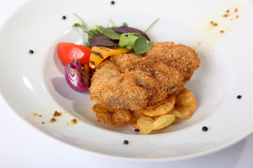 sweet stars in batter and vegetables