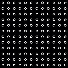 Minimal monochrome handwritten pattern dots, rounds