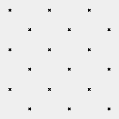 Minimal monochrome hand drawn pattern cross