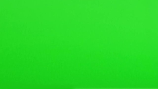 White stamp drop shipping. Close up. Green screen