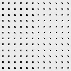 Minimal monochrome hand drawn pattern cross